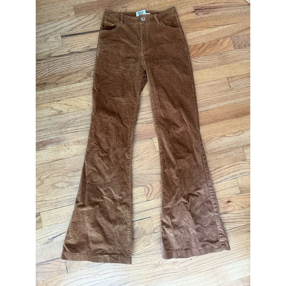 Princess Polly Tan Corduroy Flare Pants 26